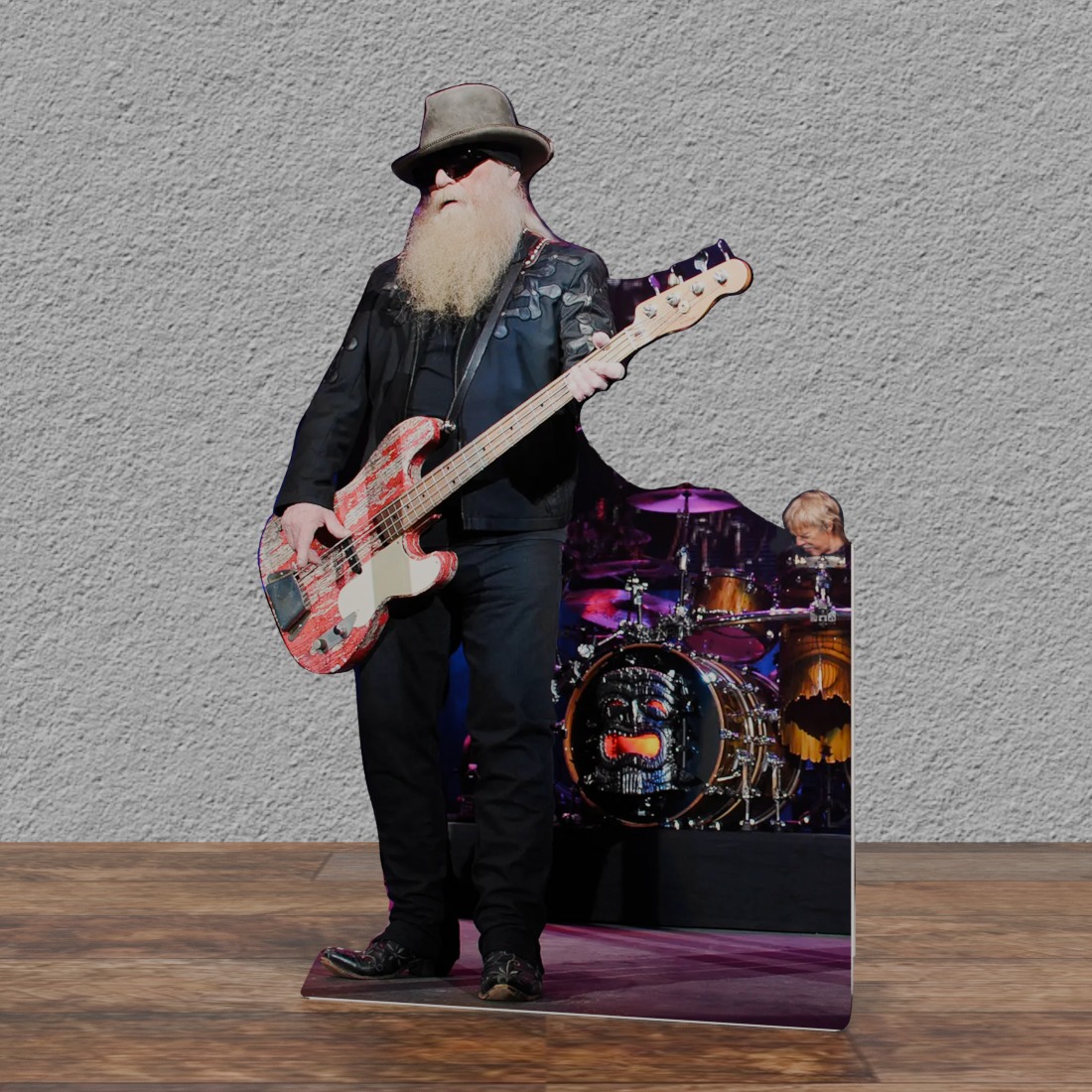 2 PCS -ZZ TOP 74" Tall Cardboard Cutout Combo Standee #1 and #2
