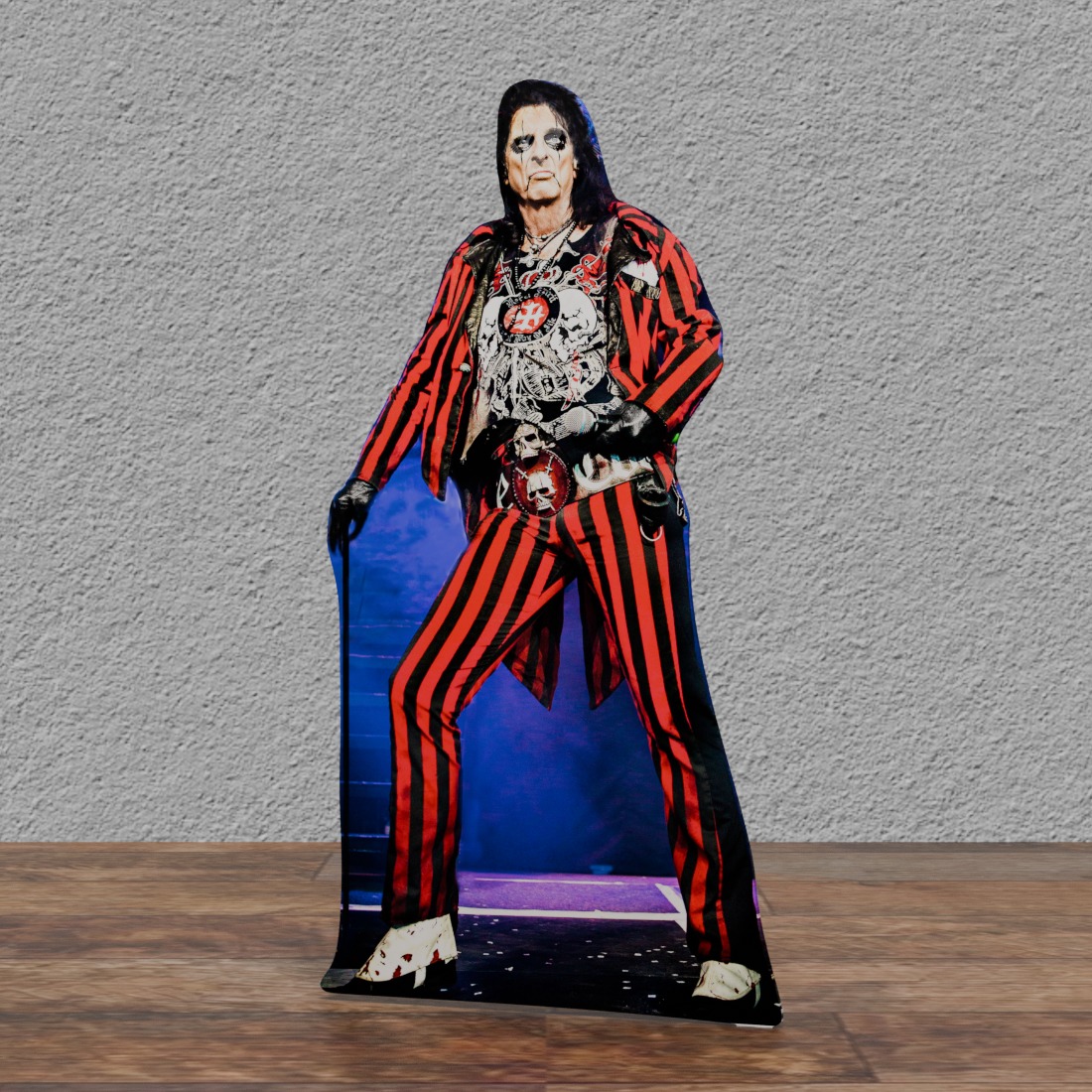 Alice Cooper - RED Stripe Suit -60's - 69" Tall Cardboard Cutout Standee