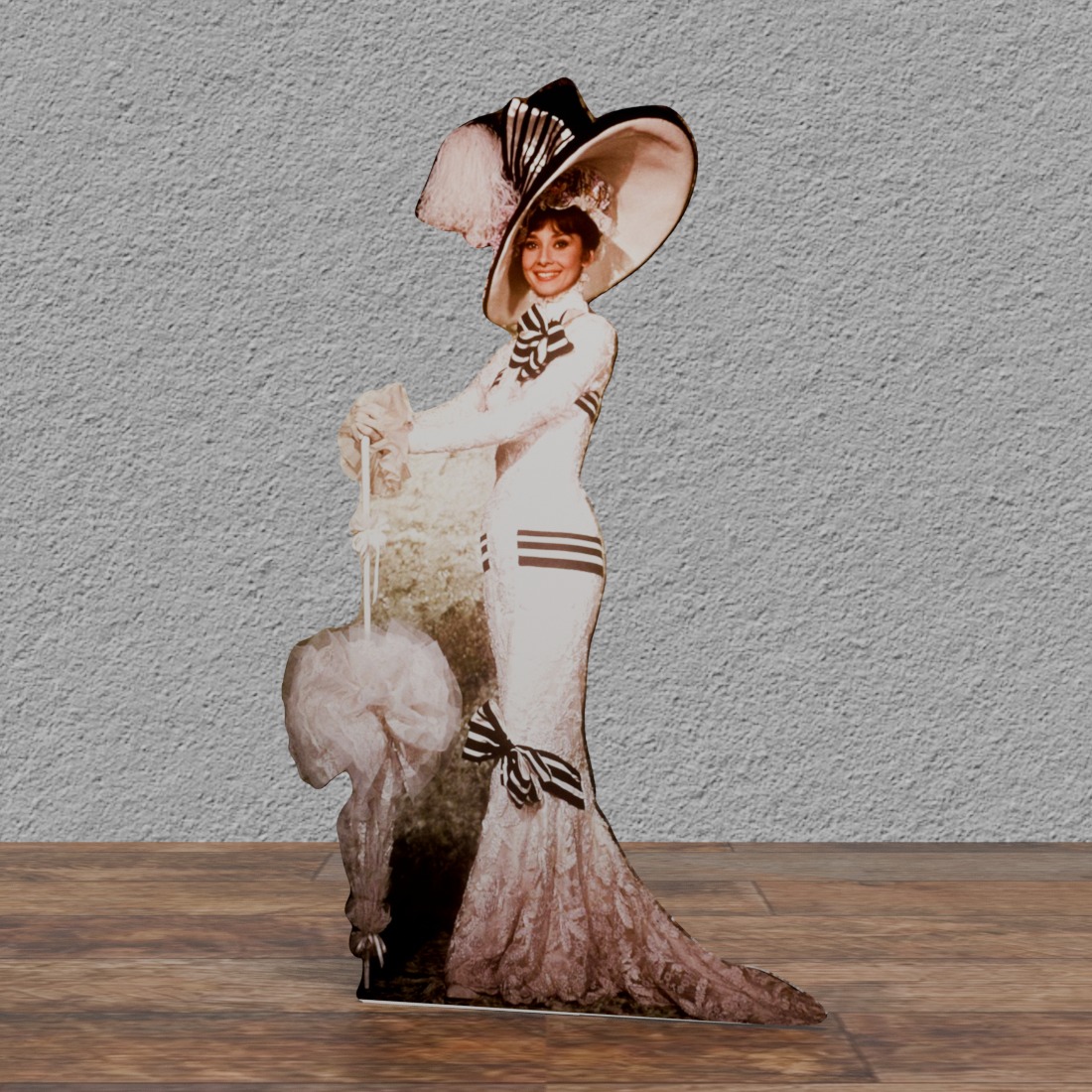 Audry Hepburn - Lace AND Plumes - 67" Tall Cardboard Cutout Standee