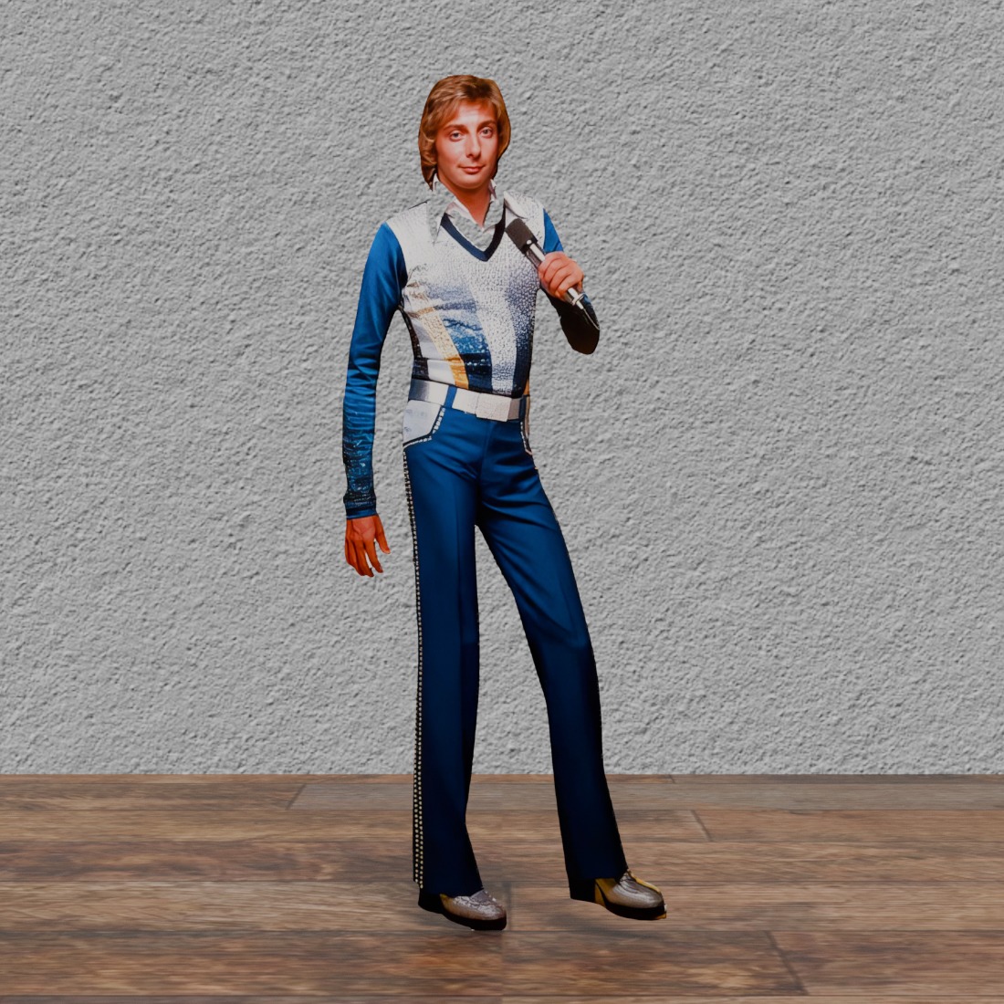 Barry Manilow Blue Outfit 72" Tall Cardboard Cutout Standee