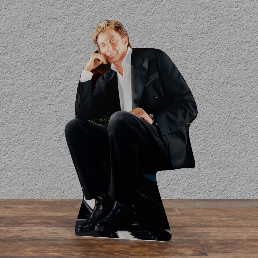 Barry Manilow - Sitting ON Piano 68" Tall Cardboard Cutout Standee