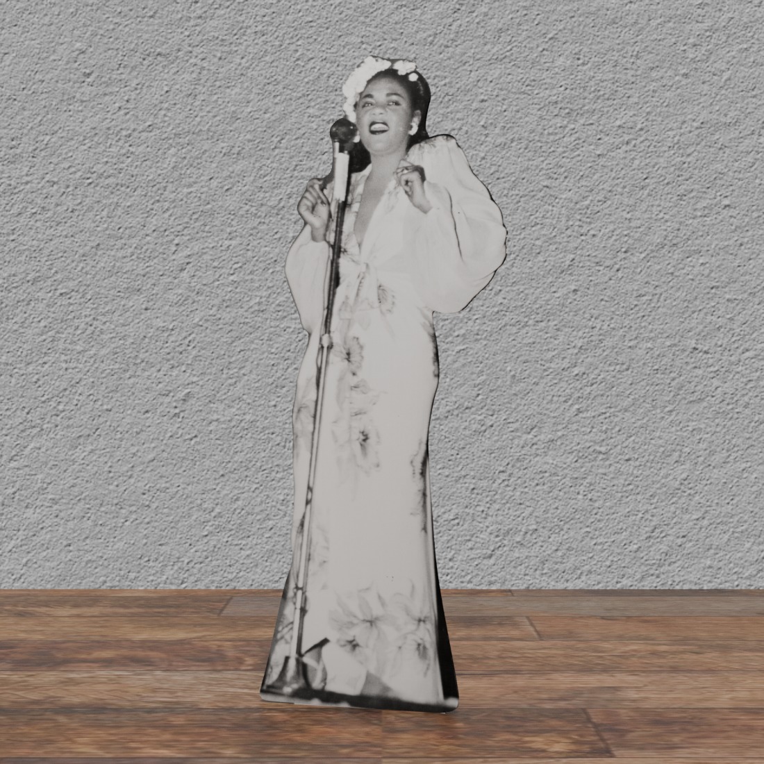 Billie Holiday - AT THE MIC - 68" Tall Cardboard Cutout Standee