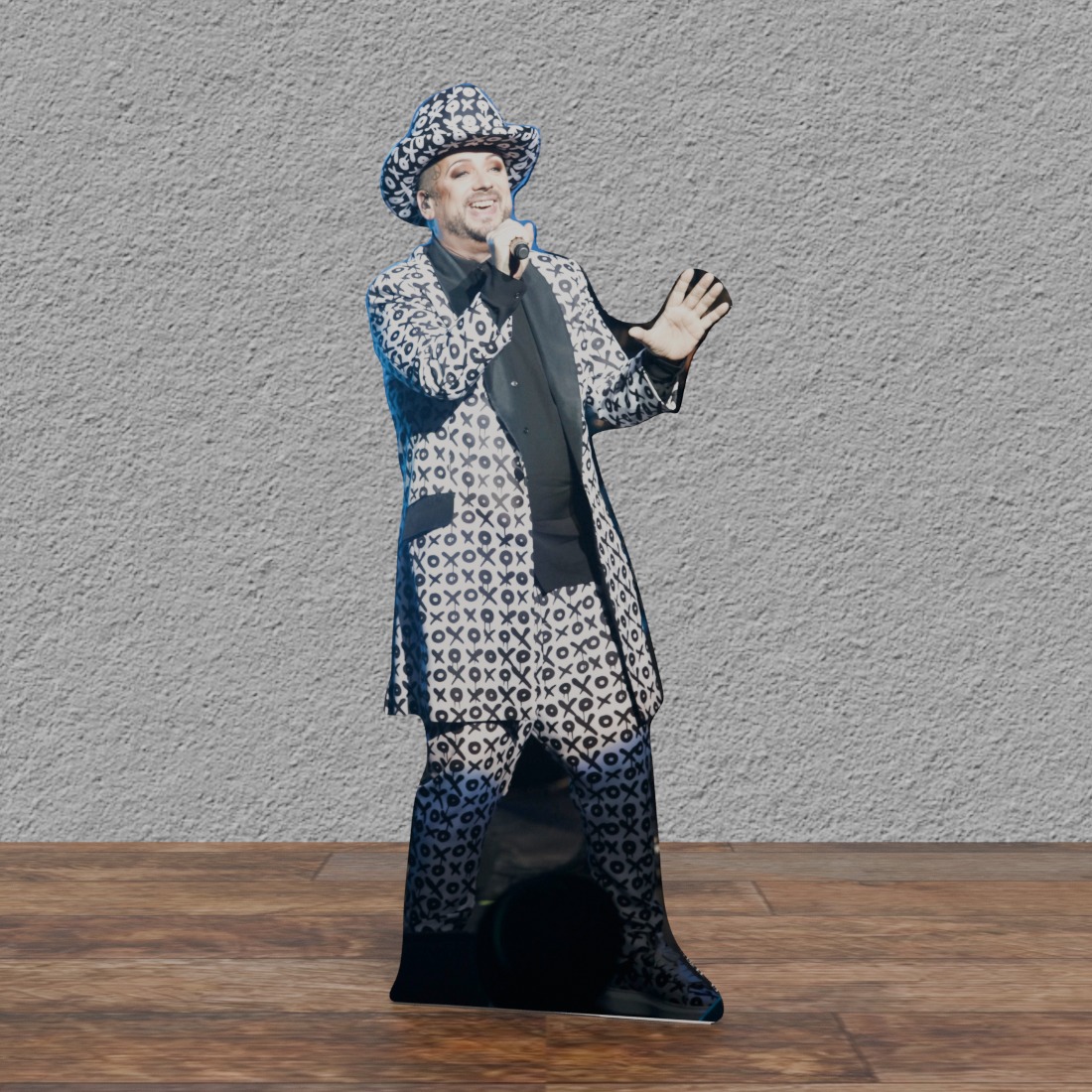 BOY George - 80's -black AND White Outfit - 70" Tall Cardboard Cutout Standee