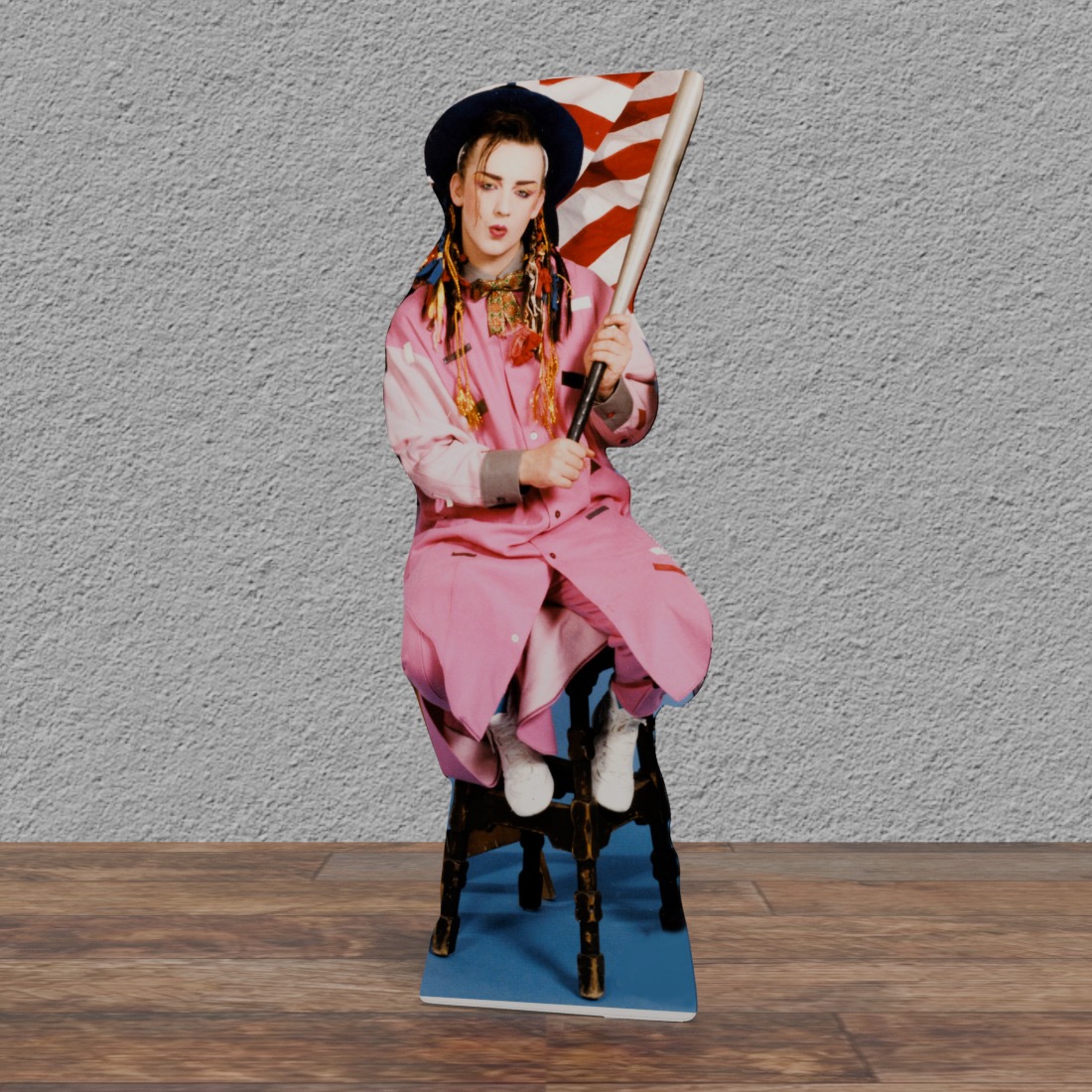 BOY George - Flag - 80's-90's - 71"Tall Life Size Cardboard Cutout Standee