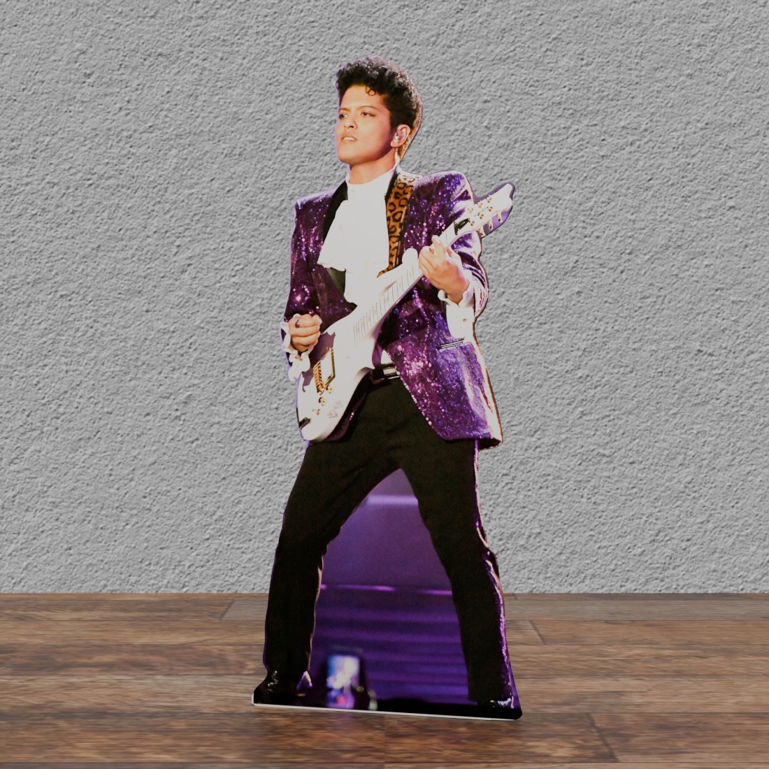 Bruno Mars - Prince Purple Outfit -65" Tall Life Size Cardboard Cutout Standee