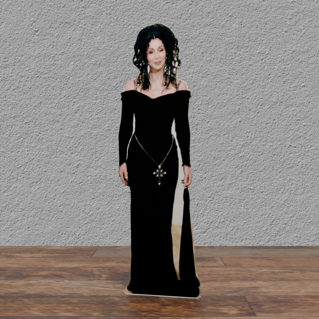 Cher - Black Gown 60's,70's,80's,90's - 69" Tall- Life Size Cardboard Cutout Standee