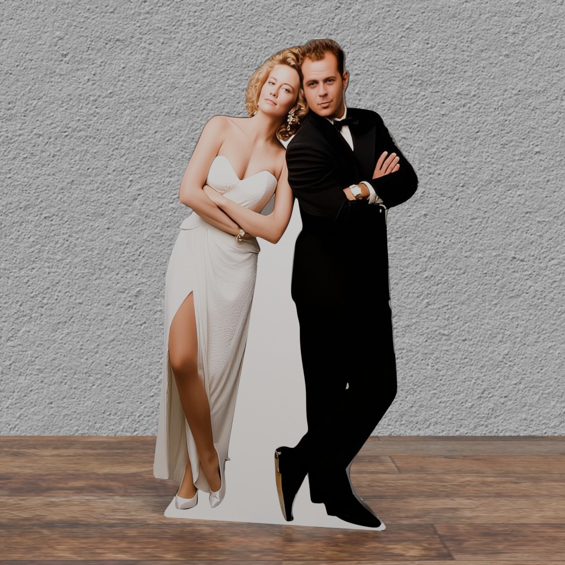 Cybill Shepherd Bruce Willis 72" Tall Cardboard Cutout Standee