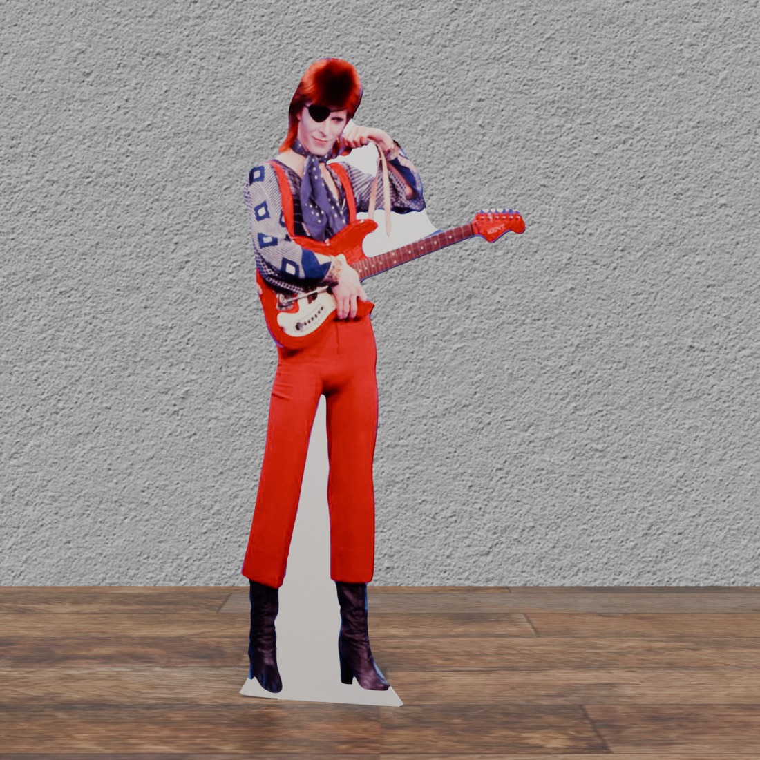 David Bowie in RED 75" Tall Cardboard Cutout Standee