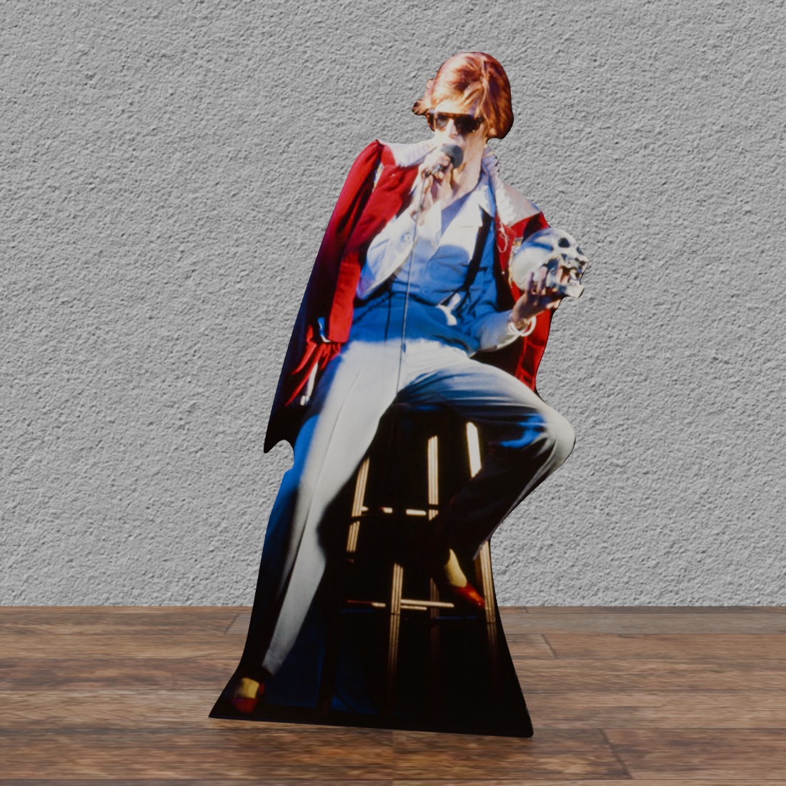 David Bowie W Skull 70" Tall Cardboard Cutout Standee