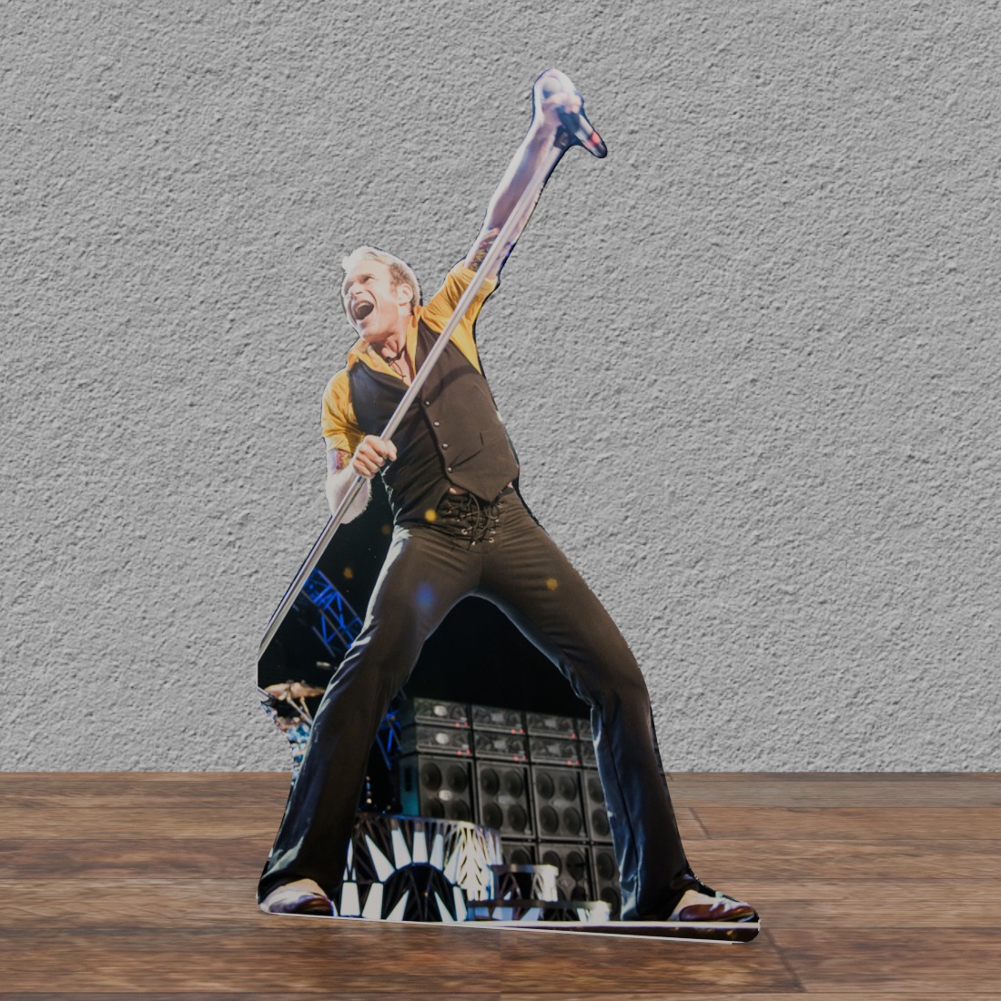 David LEE Roth with Tall MIC - 73" Tall Cardboard Cutout Standee