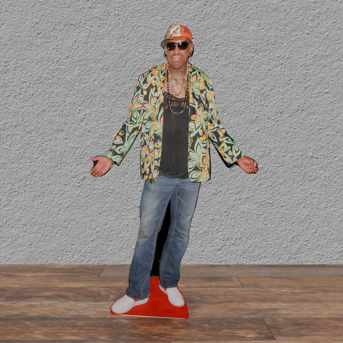 Dennis Rodman - Sporting Jazzy Blazer -78"Tall- Cardboard Cutout Standee