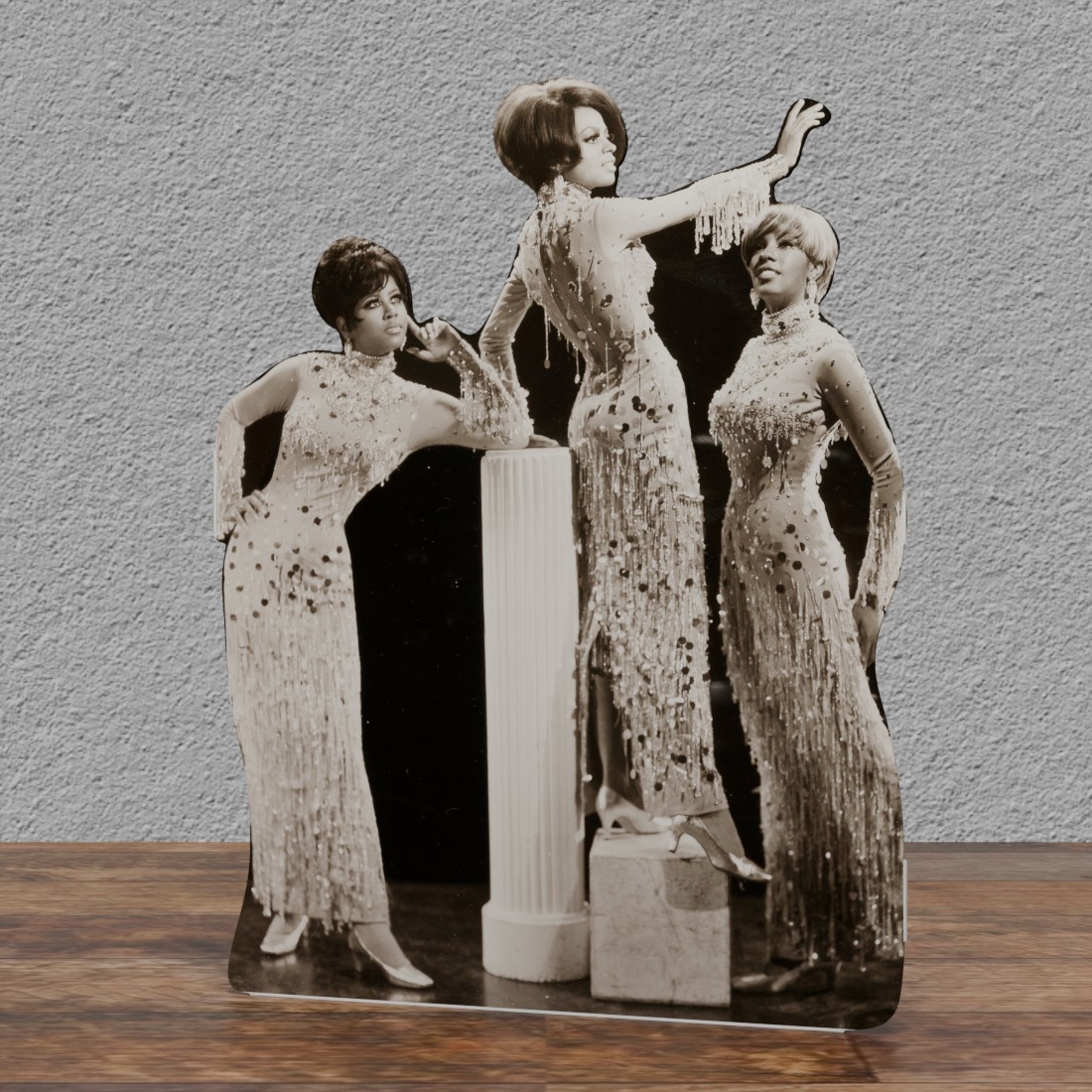 Diana Ross & THE Supremes Beaded Gown Small 46" Tall Cardboard Cutout Standee