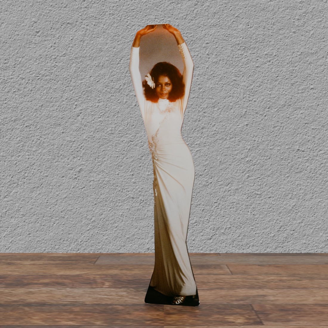 Diana Ross - White Gown -68" Tall Cardboard Cutout Standee