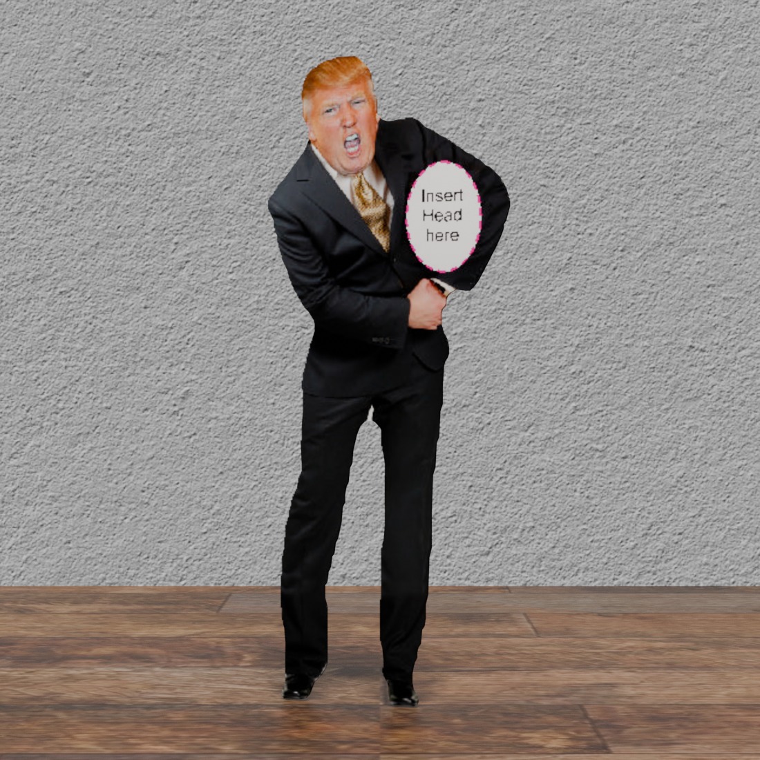 Donald Trump Giving a Headlock Cardboard Cutout 72" Tall