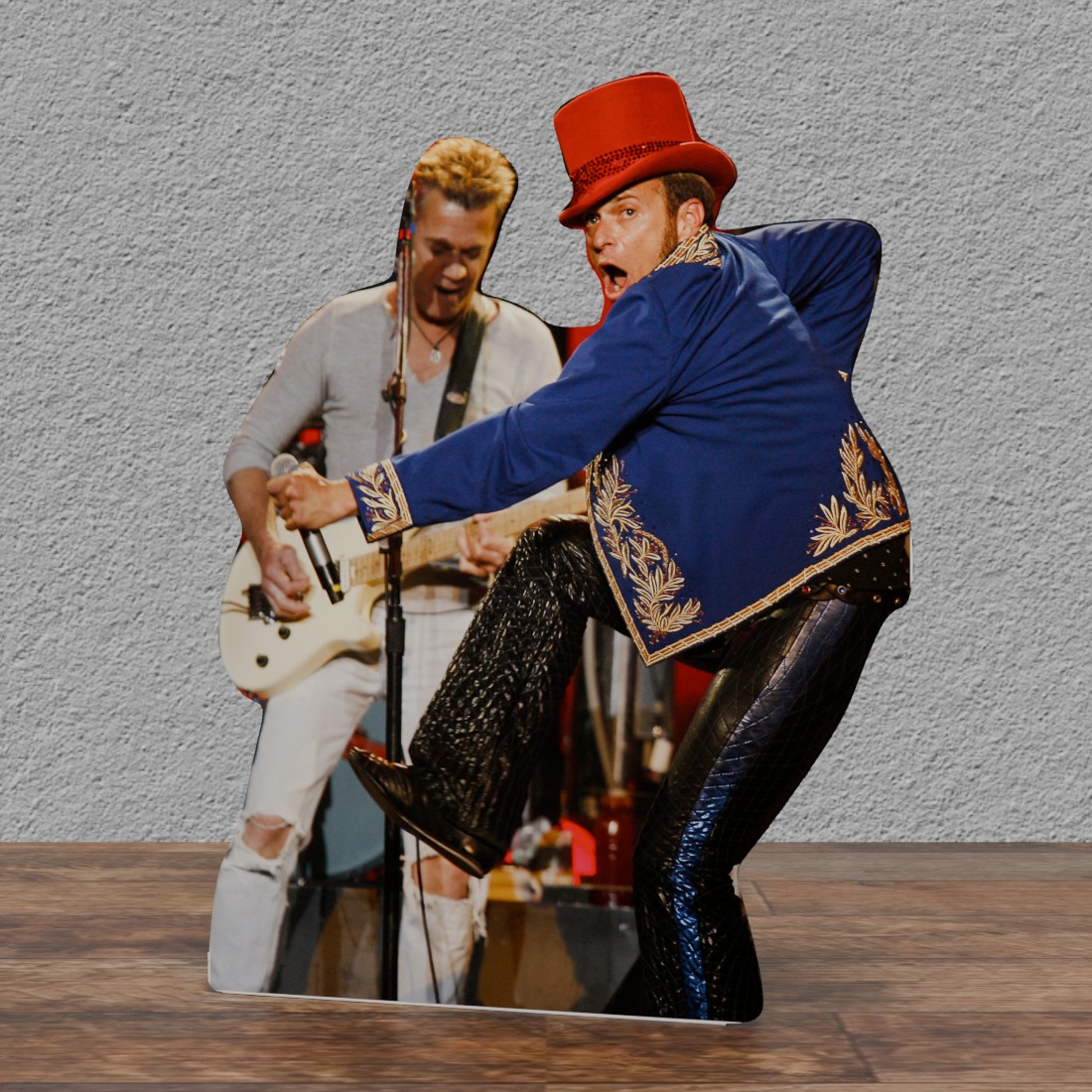 ED VAN Halen - David LEE Roth - RED TOP HAT - 57" Tall Cardboard Cutout Standee STANDUP