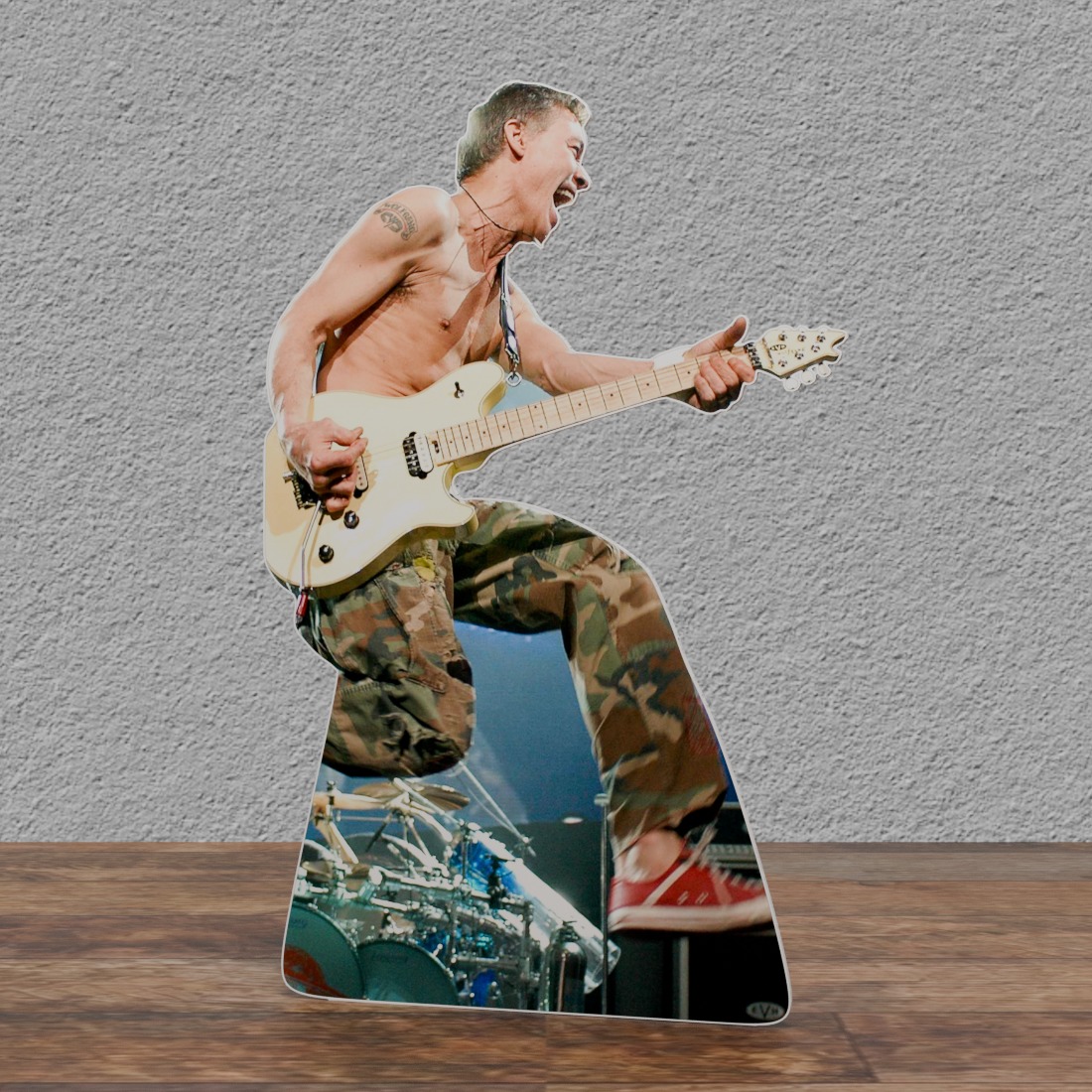 ED VAN Halen - Guitar Jump - 70" Tall Cardboard Cutout Standee