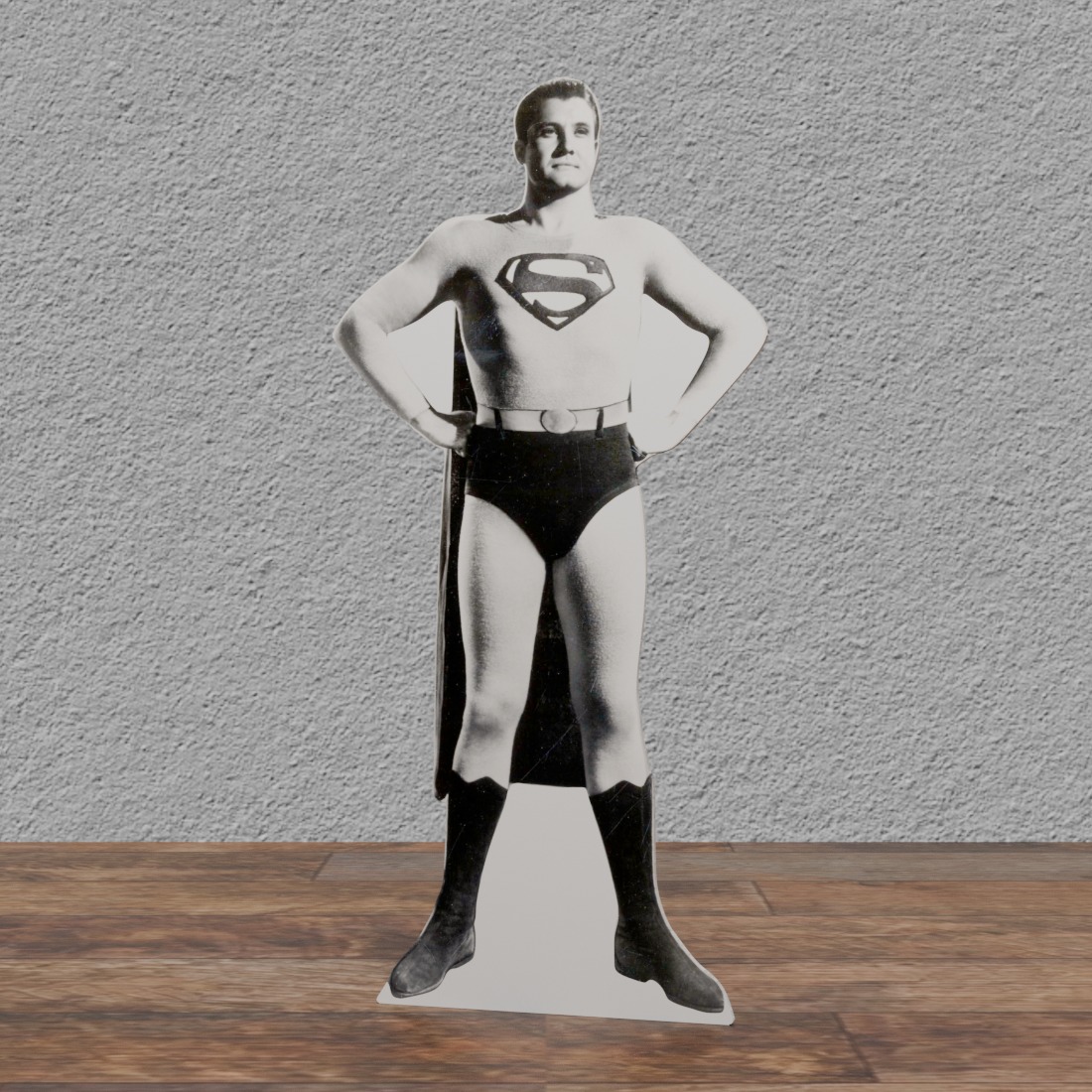 George Reeves - Black AND White 74" Tall Life Size Cardboard Cutout Standee