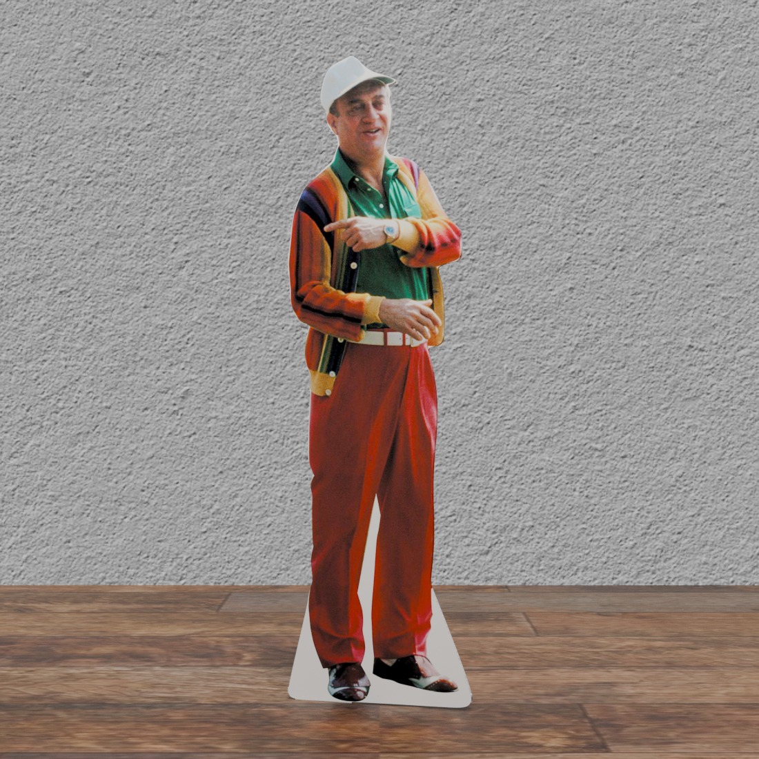 Golfer - Rodney Dangerfield - RED Pants Striped Sweater - 80'S - 68" Tall Life Size Cardboard Cutout Standee