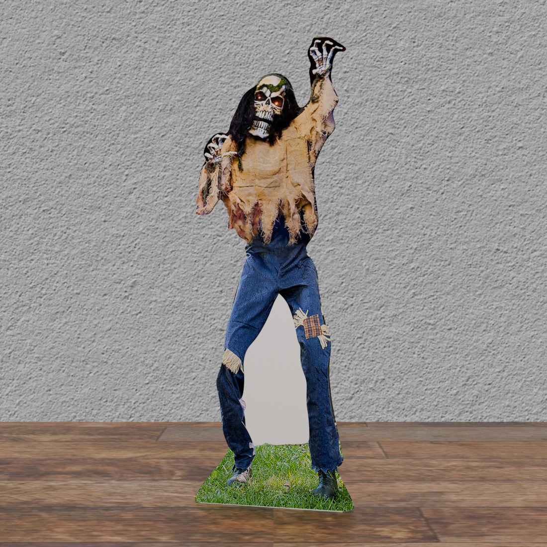 Halloween #3 Skeleton Farmer 78" Tall Cardboard Cutout Standee