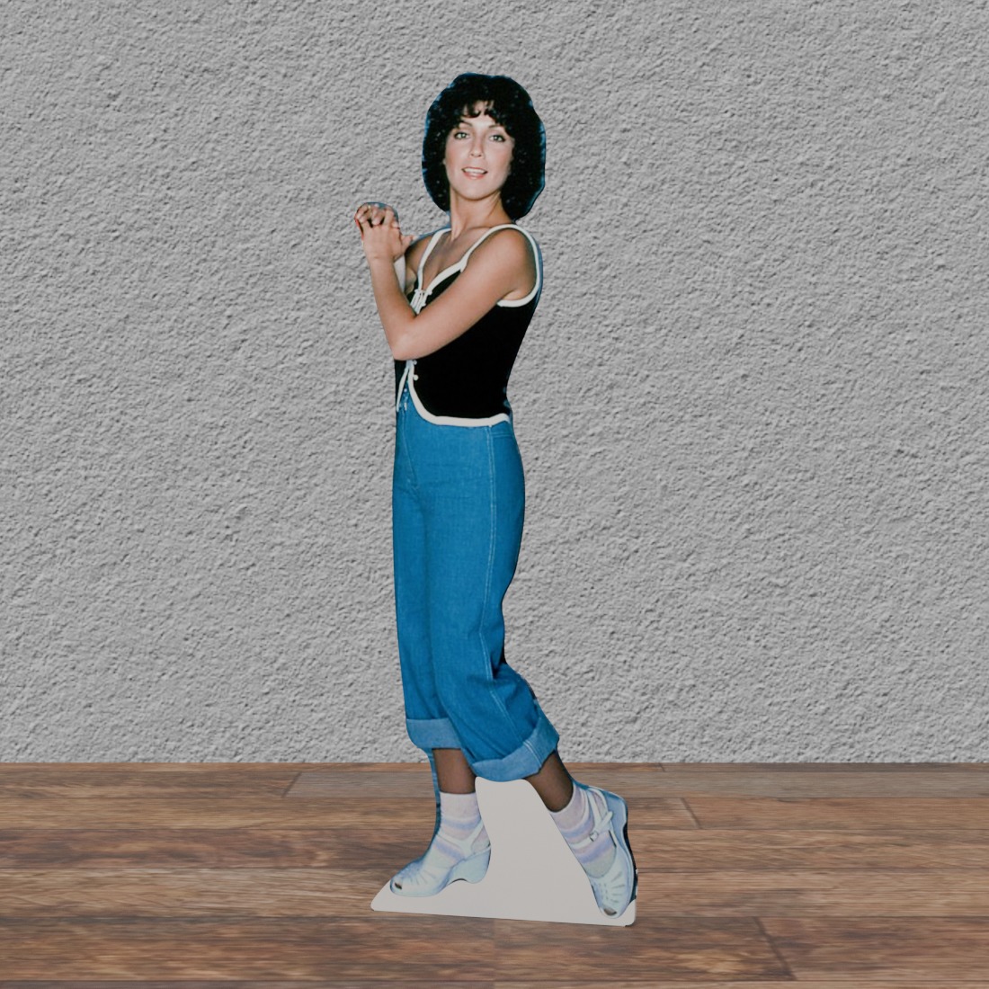 Janet Wood Three's Company 64" Tall Cardboard Cutout Standee