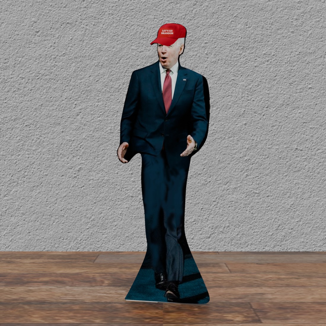 JOE Biden Lets GO Brandon RED CAP 72" Tall Cardboard Cutout Standee