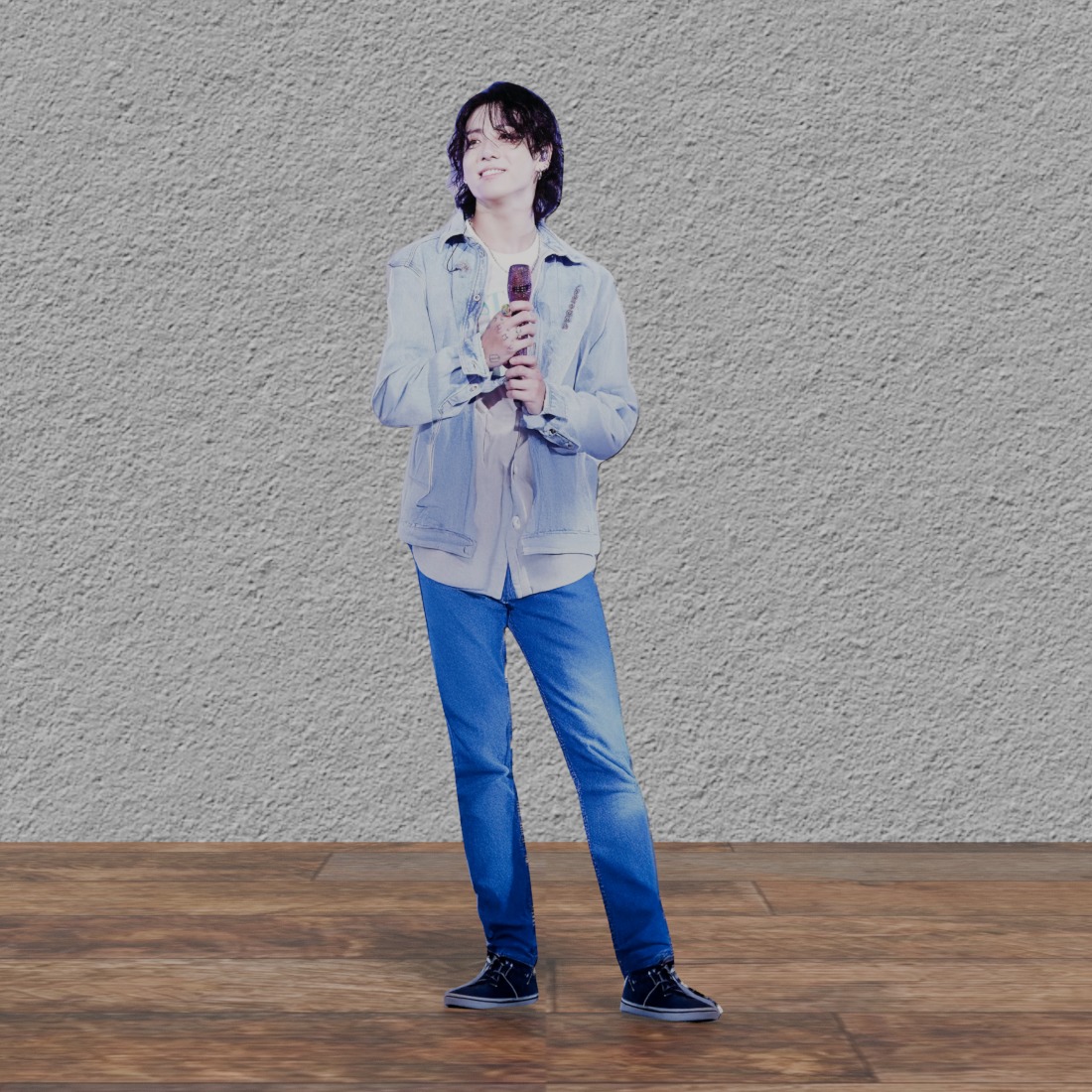 Jungkook Jean Jacket 70" Tall Cardboard Cutout Standee