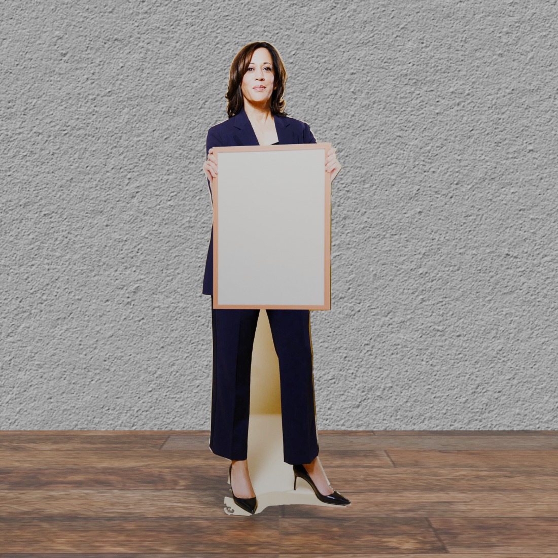 Kamala with Sign 68 " Tall Cardboard Cutout Standee