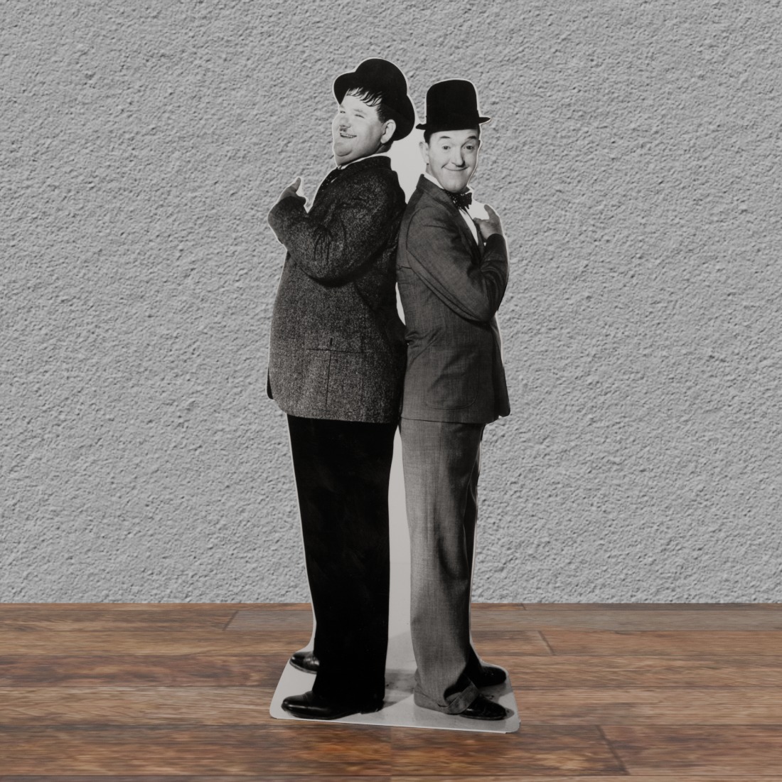 Laurel AND Hardy - Back TO Back - 20's-50's - 71"Tall Life Size Cardboard Cutout Standee