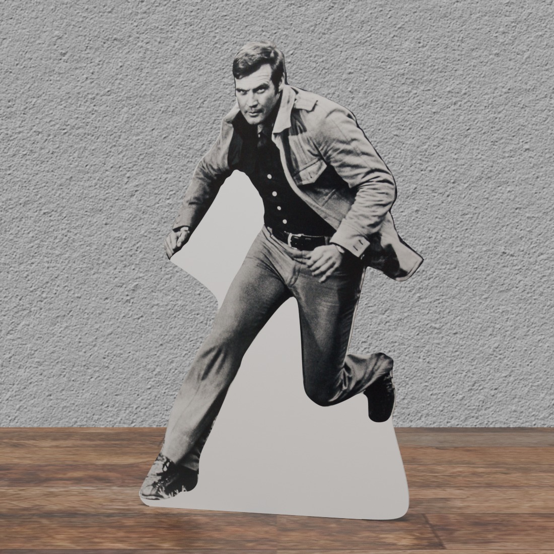 LEE Majors SIX Million Dollar MAN 70" Tall Cardboard Cutout Standee