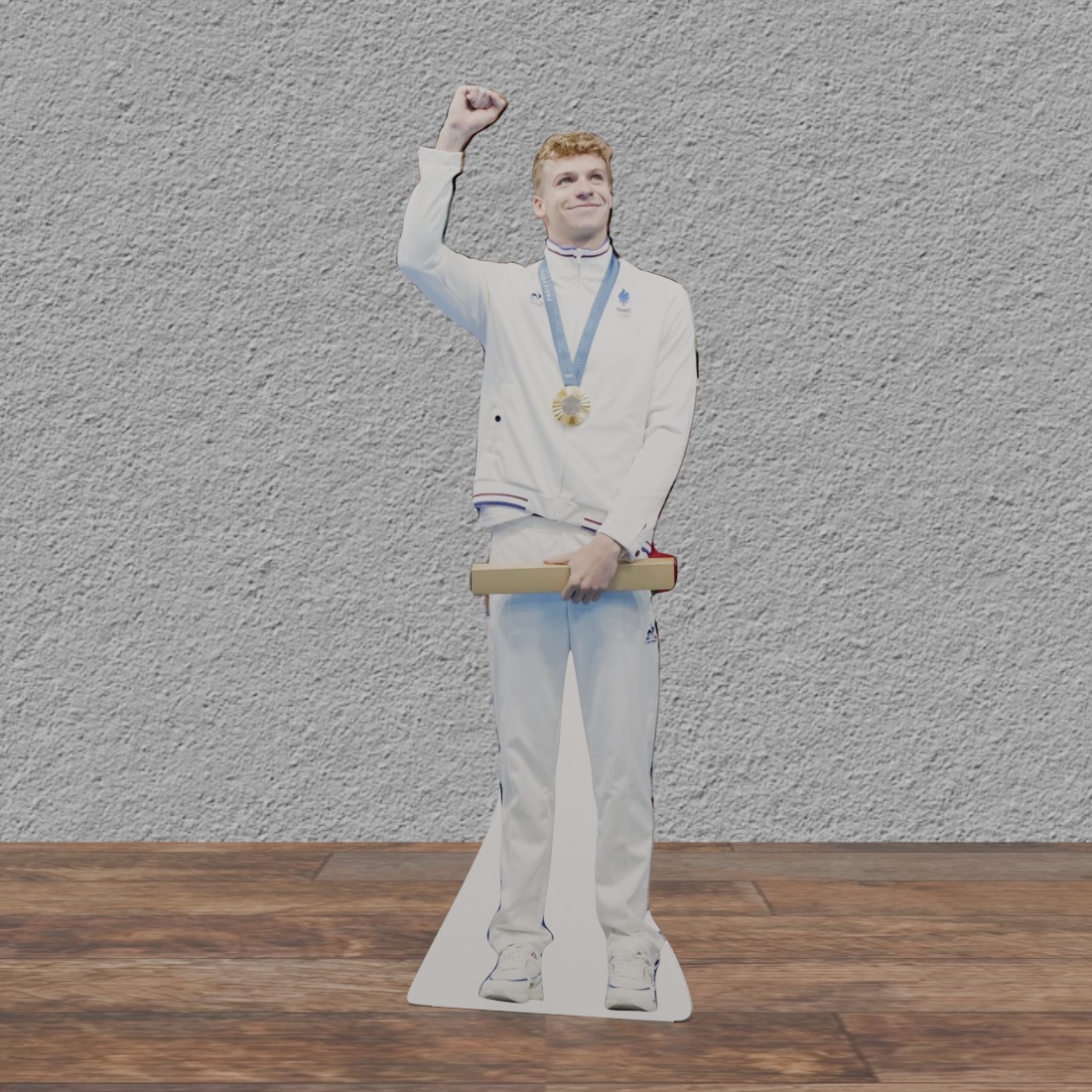 Leon Marchand Olympics 2024 78" Tall Cardboard Cutout Standee