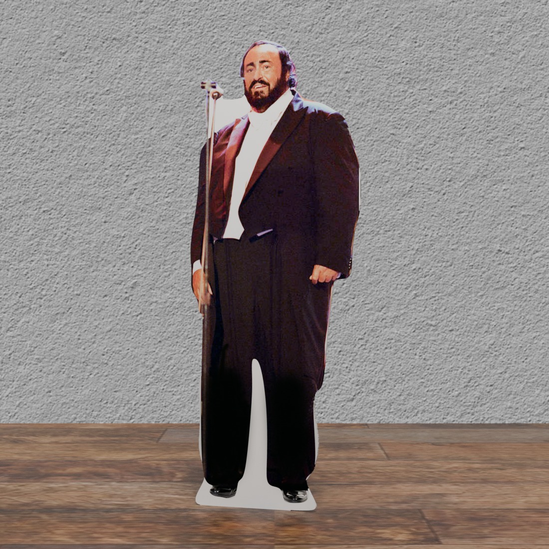 Luciano Pavarotti at the Mic 71" Tall Cardboard Cutout Standee