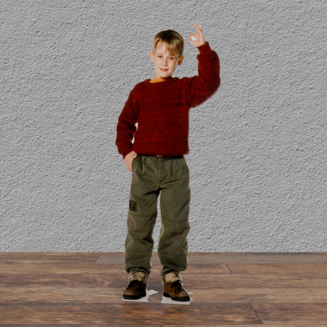 Macaulay Culkin OK Kevin Mccalllister 54" Tall Cardboard Cutout Standee