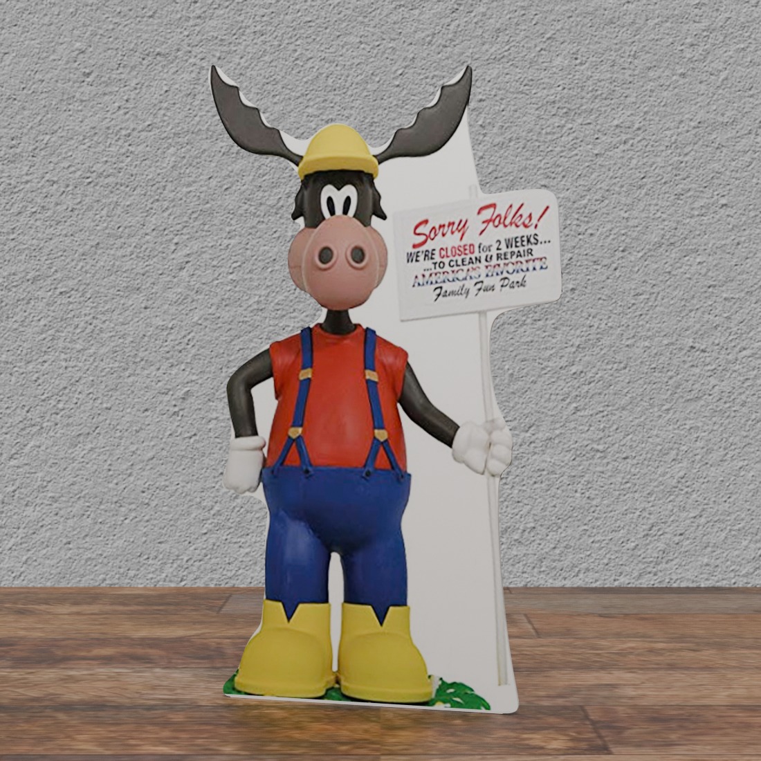 Marty Moose Greeter AT Walley World - 80's - 80"Tall Life Size Cardboard Cutout Standee