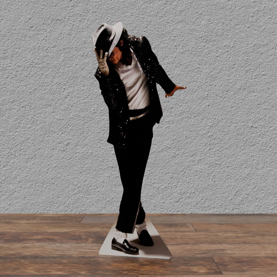 Michael Jackson -sequin Glove AND Fedora -72" Tall - Life Size Cardboard Cutout Standee