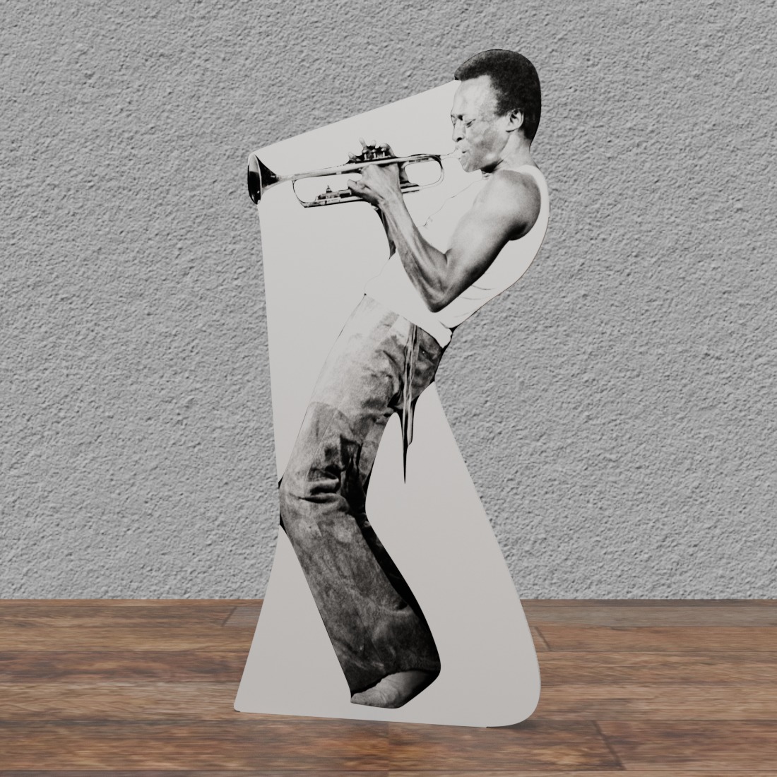 Miles Davis B&w 67" Tall Cardboard Cutout Standee