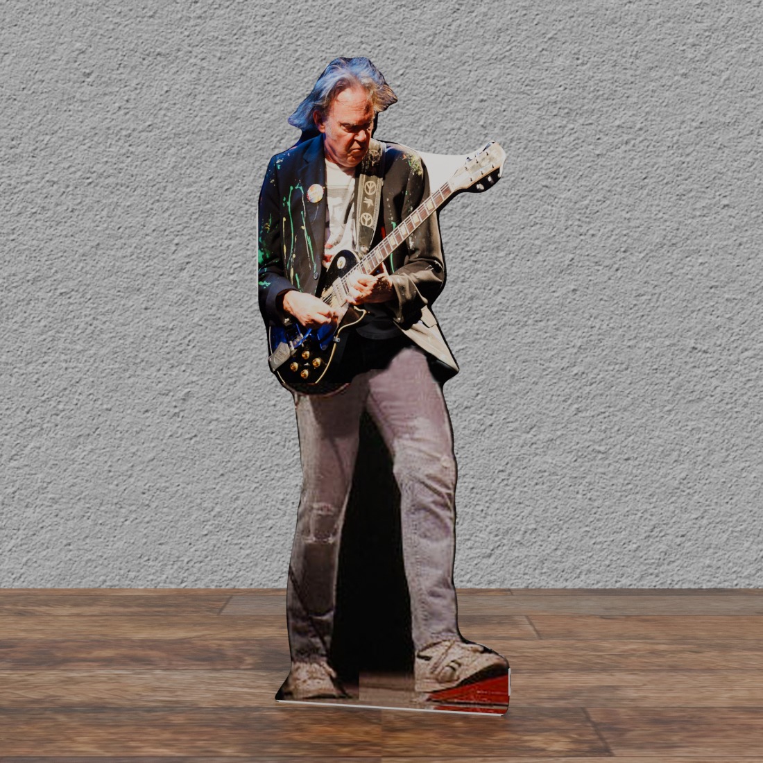 Neil Young Guitarist 72" Tall Cardboard Cutout Standee