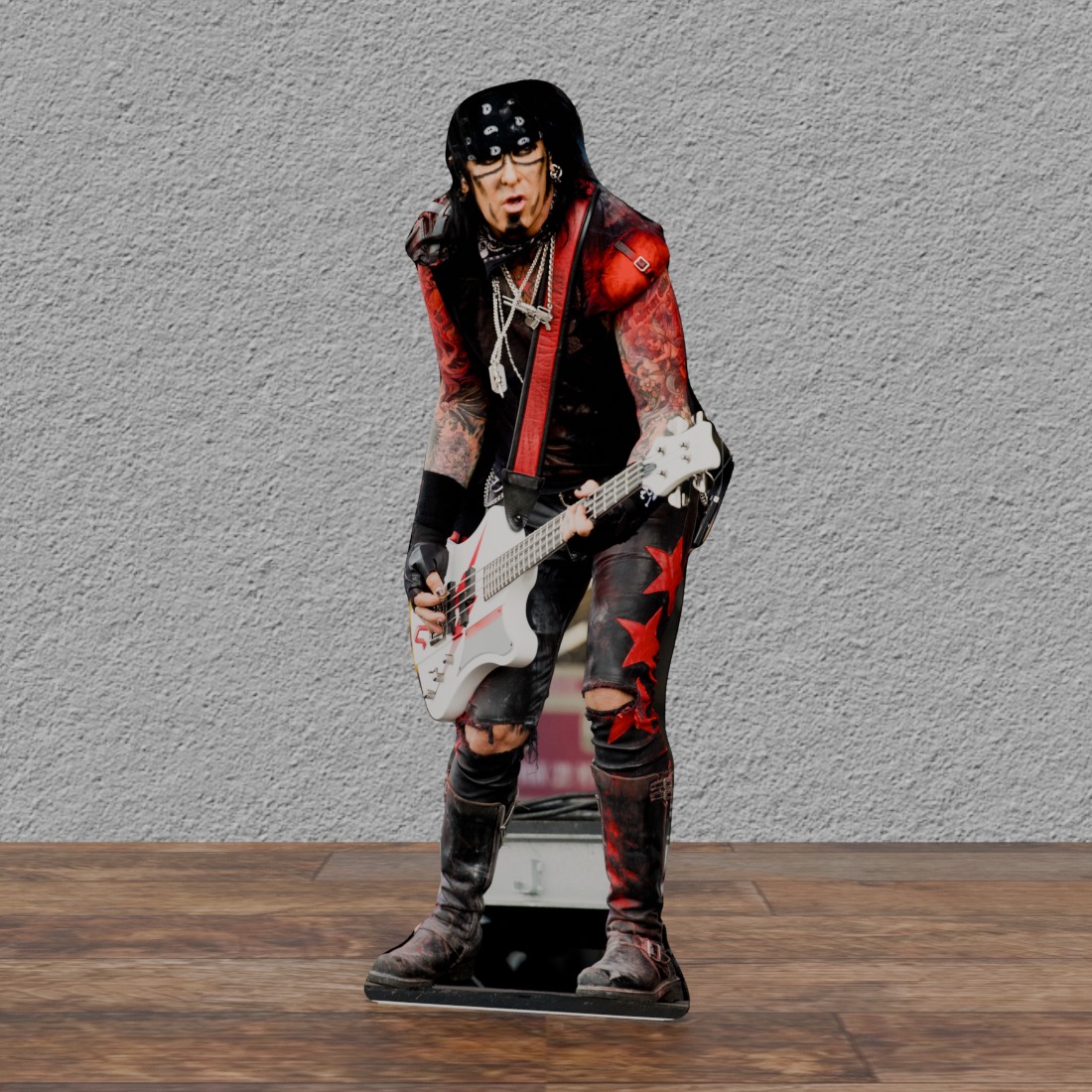 Nikki Sixx - Motley Crue -70's,80's90's -73" Tall Life Size Cardboard Cutout Standee