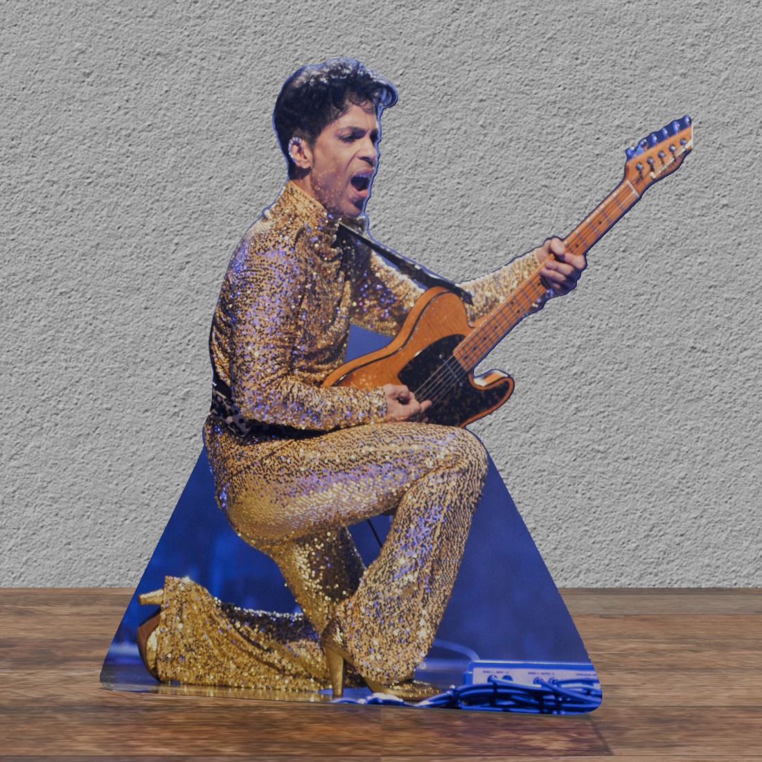 Prince - Gold Sequins & Heels - 46"Tall Cardboard Cutout Standee