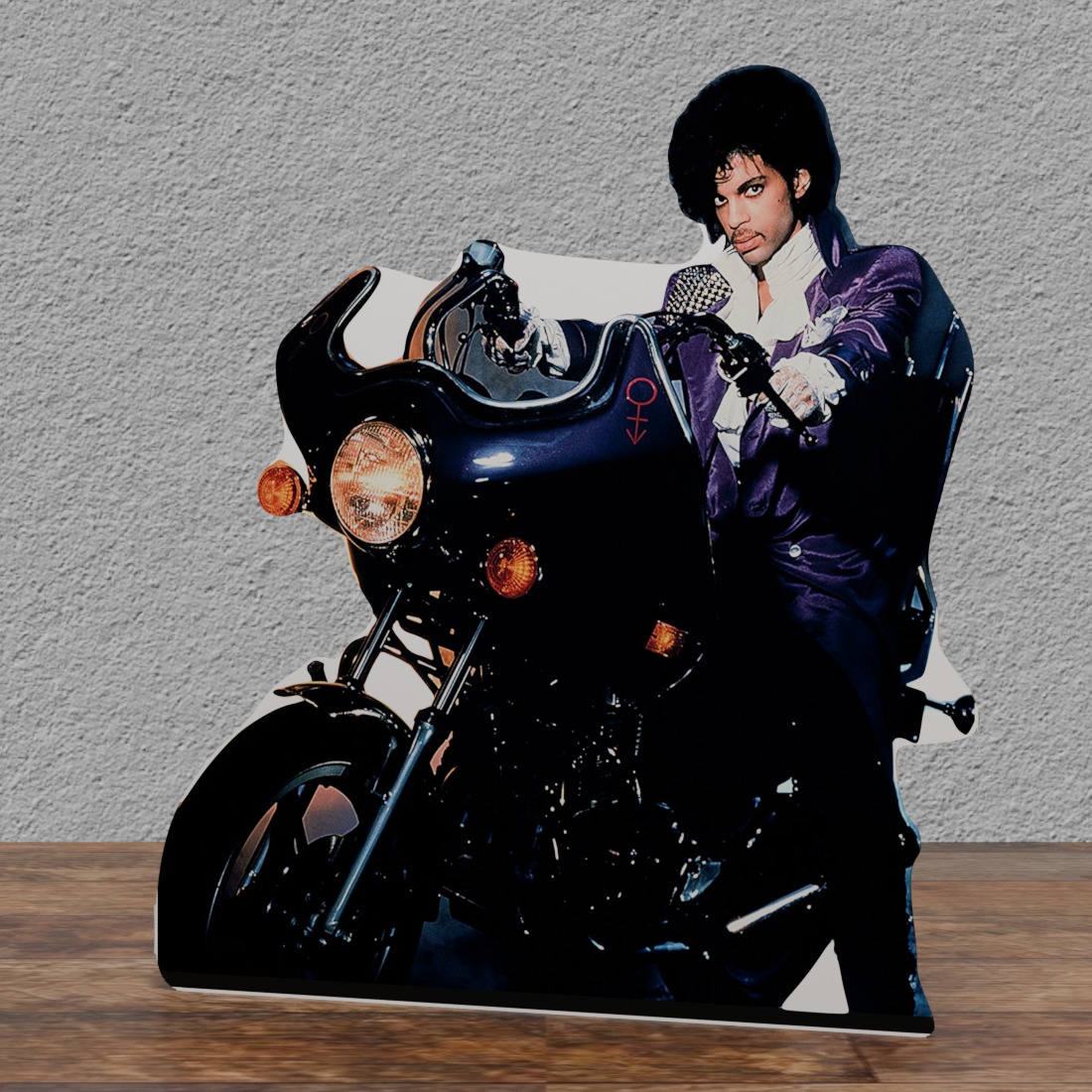 Prince Purple Rain Motorcycle 50" Tall Cardboard Cutout Standee