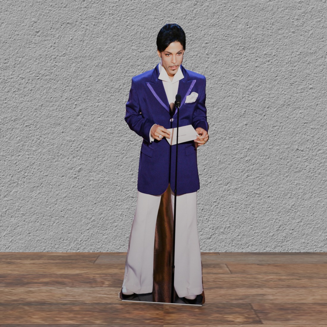 Prince Purple Tuxedo Top White Pants -62" Tall Cardboard Cutout Standee