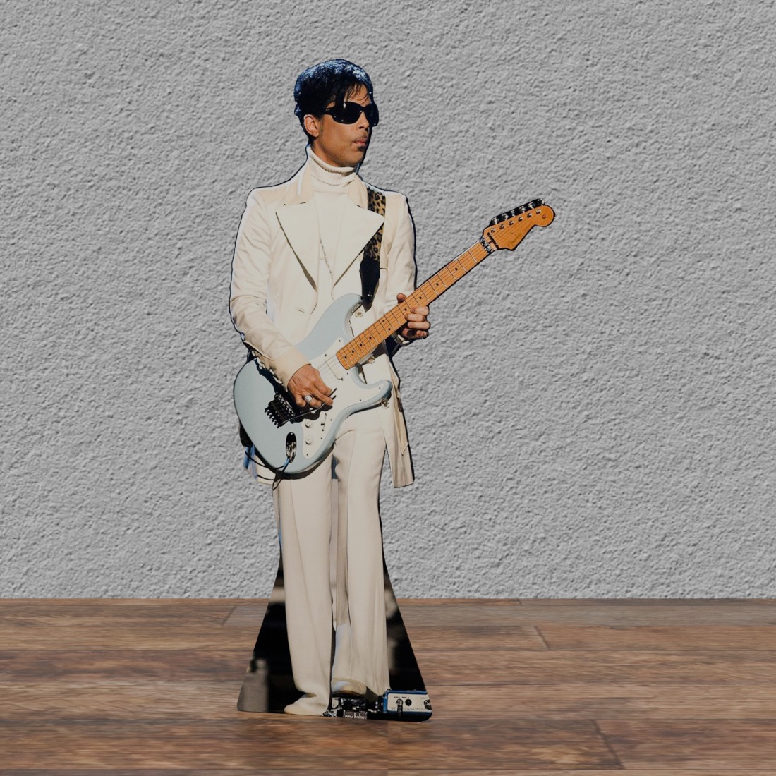 Prince- White Suit/blue Guitar - 70's-2016 - 63" Tall Life Size Cardboard Cutout Standee