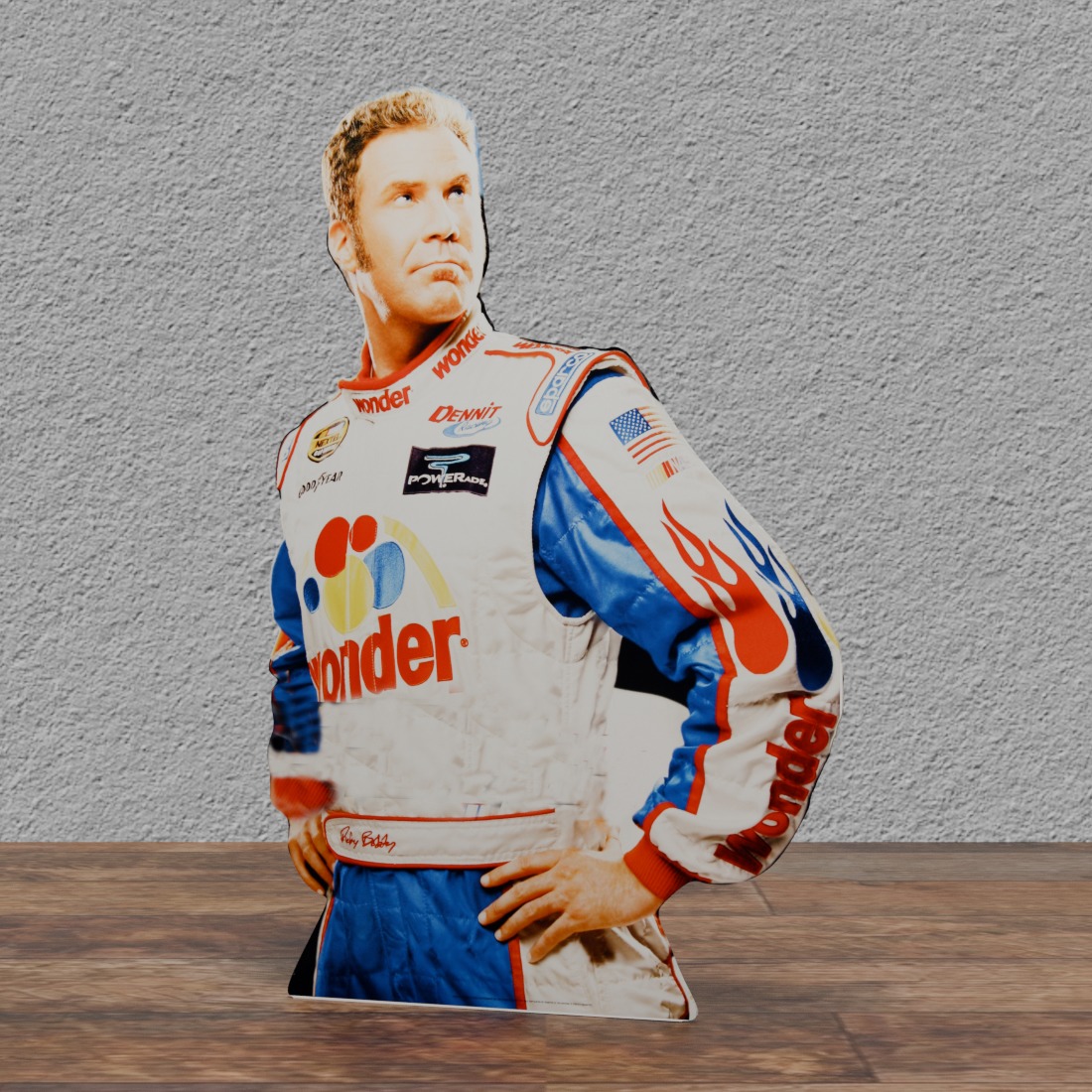 Ricky Bobby-will Ferrell-nascar Driver - Torso Size 70" Tall Life Size Cardboard Cutout Standee