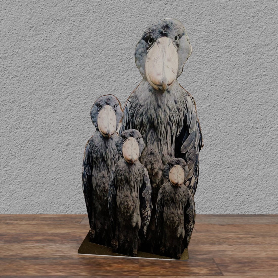 Shoebill Stork Family 65" Tall Cardboard Cutout Standee