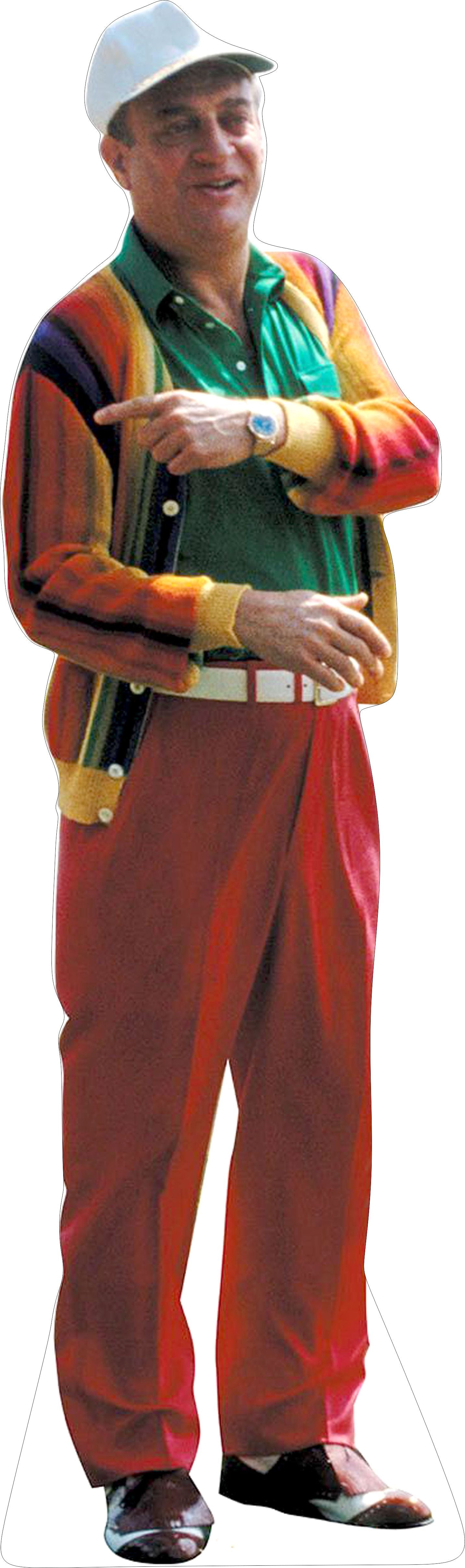 Golfer - Rodney Dangerfield - RED Pants Striped Sweater - 80'S - 68" Tall Life Size Cardboard Cutout Standee